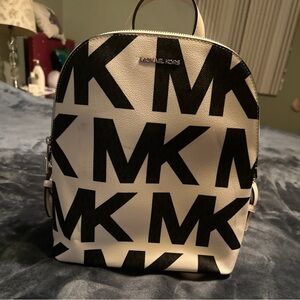 Michael Kors Monochrome MK Logo Backpack